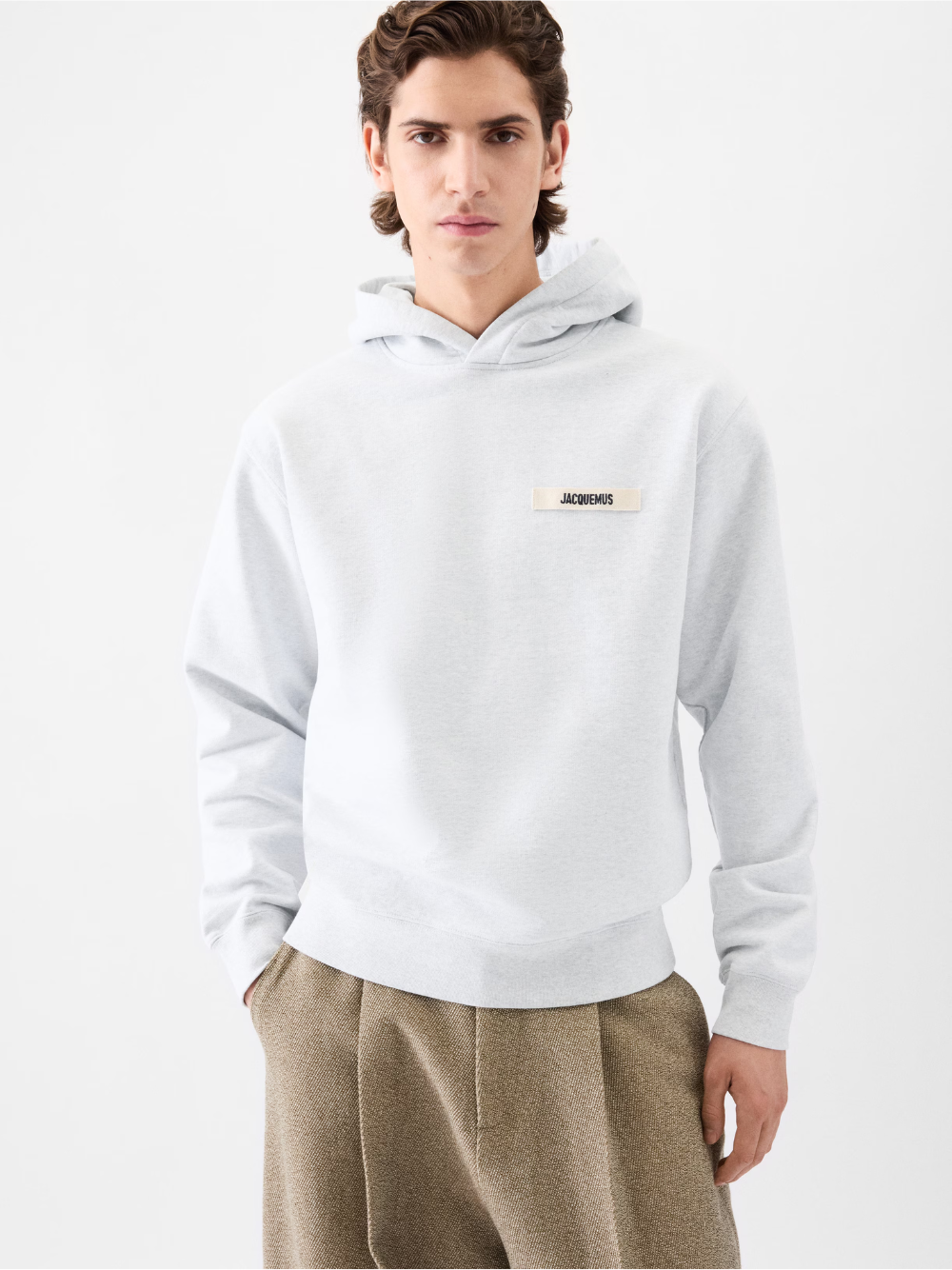 Jacquemus Gros Grain Logo Hoodie - Grey
