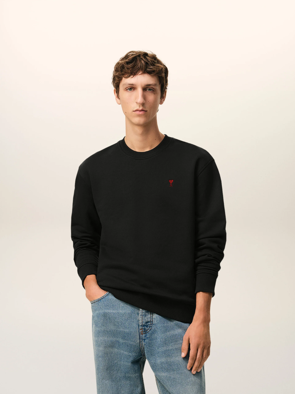 Ami Paris De Coeur Crewneck - Black