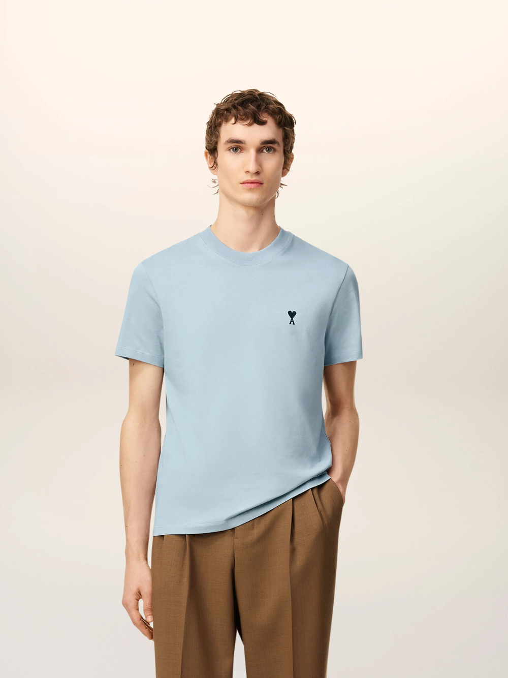 Ami Paris De Coeur T-Shirt - Sky Blue