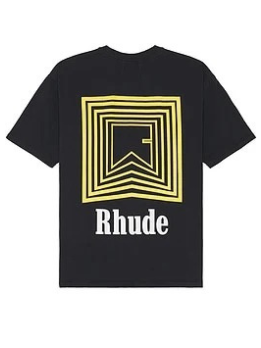 Rhude Chevron Repeat Logo T-Shirt - Black/Yellow