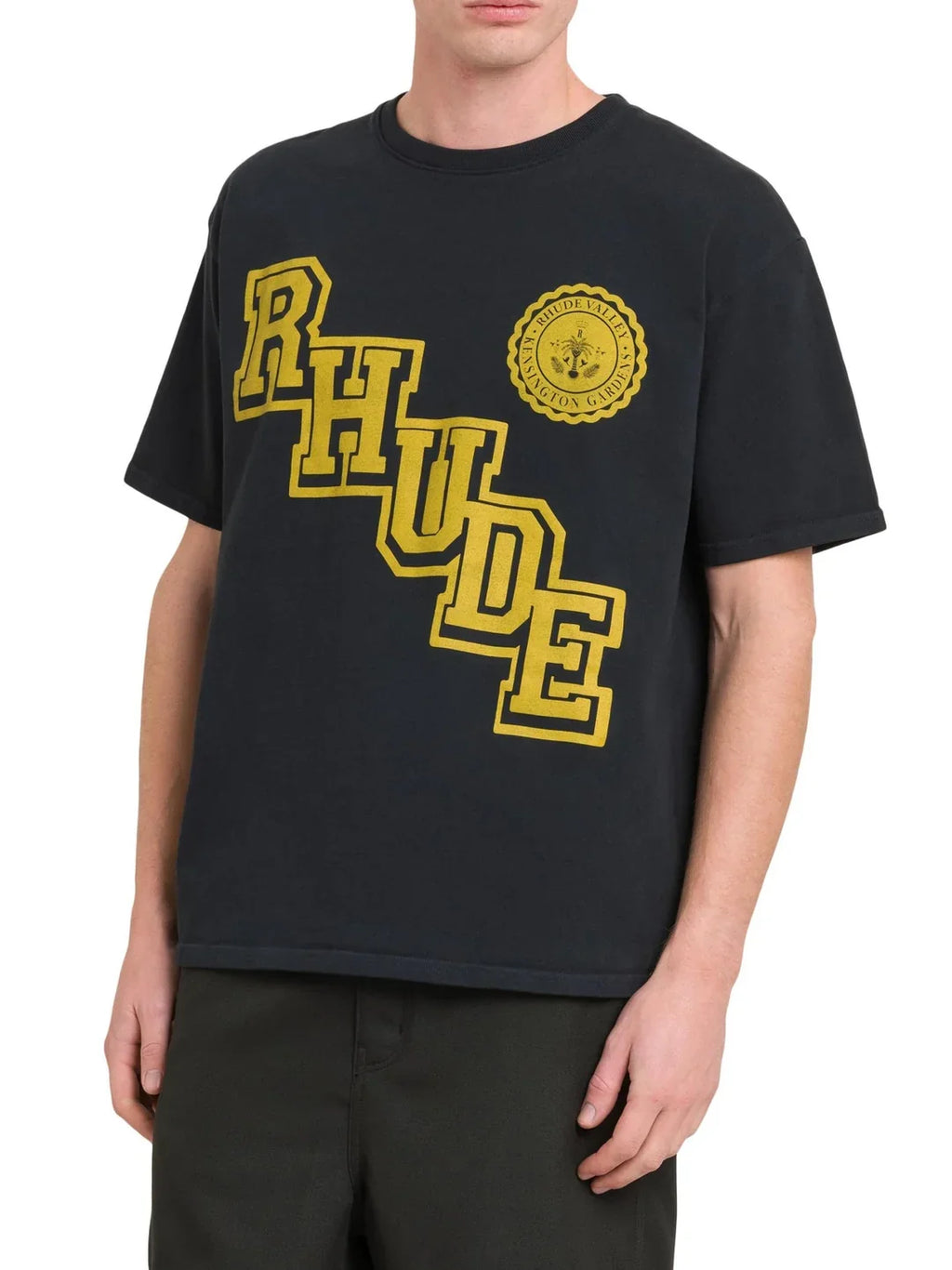 Rhude Collegiate Crest T-Shirt - Black