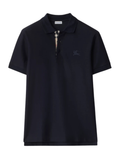 Burberry EKD Embroidered Cotton Polo - Navy