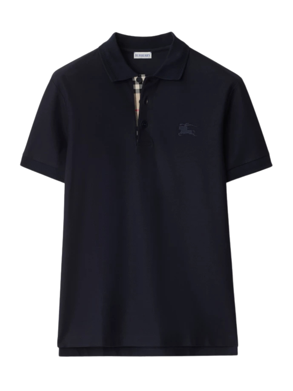 Burberry EKD Embroidered Cotton Polo - Navy