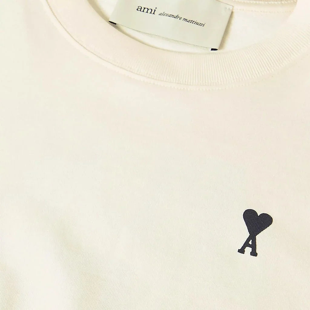 Ami Paris Place des Victoires Print T-Shirt - White Cream