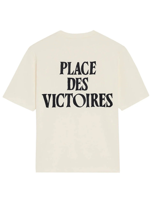 Ami Paris Place des Victoires Print T-Shirt - White Cream