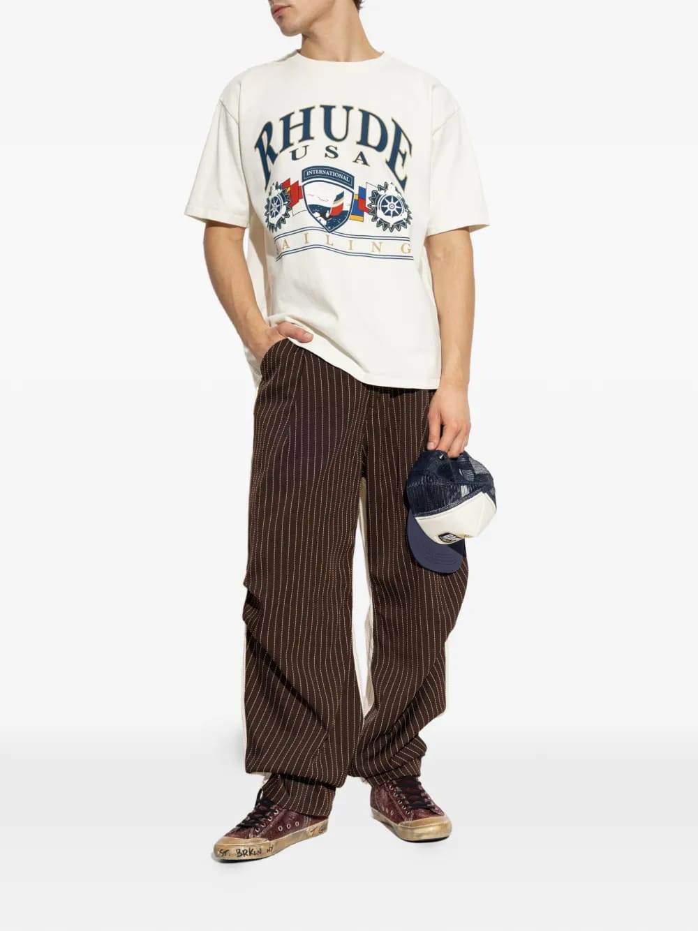 Rhude USA Sailing Icon T-Shirt - White