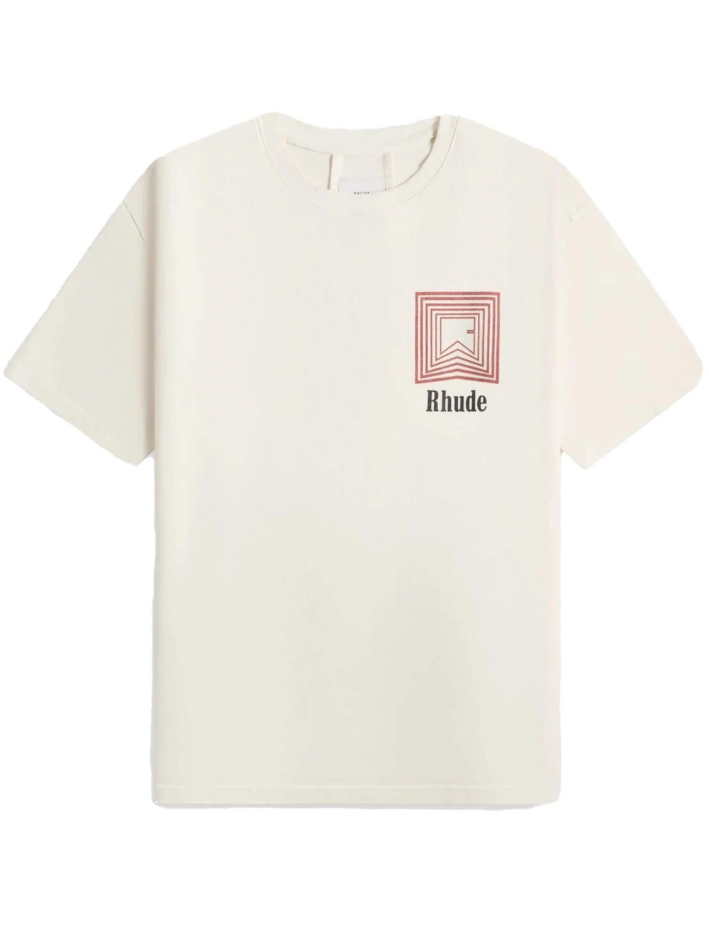 Rhude Chevron Repeat Logo T-Shirt - White/Red