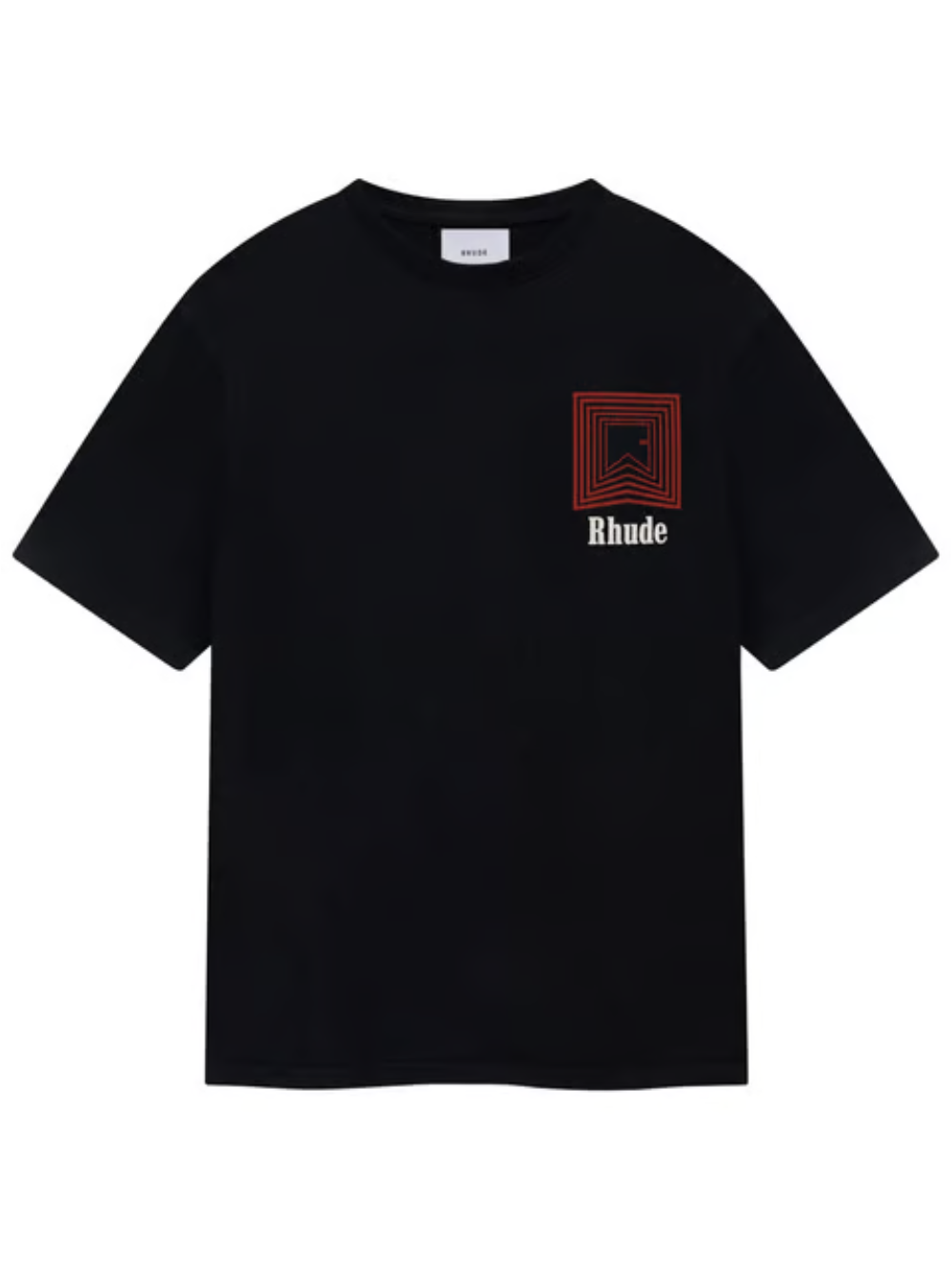 Rhude Chevron Repeat Logo T-Shirt - Black/Red