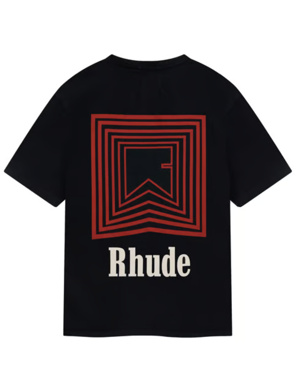 Rhude Chevron Repeat Logo T-Shirt - Black/Red