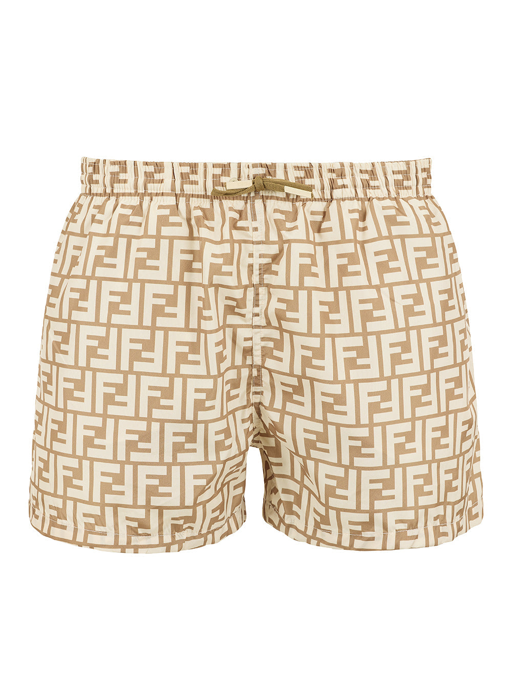 Fendi FF-Print Swimshorts - Beige