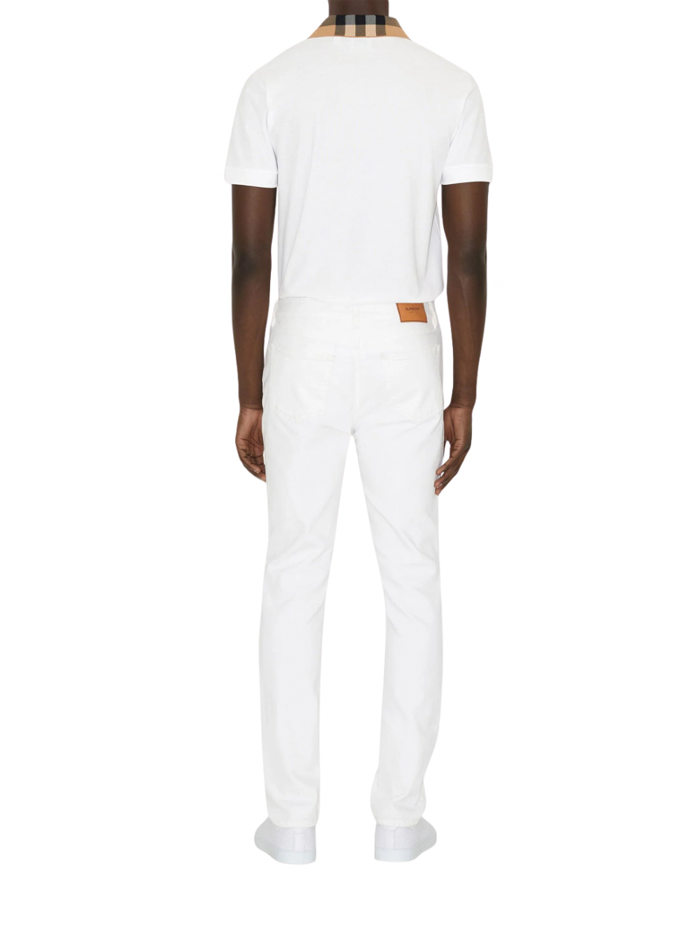 Burberry Vintage Check Collar Polo - White