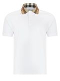 Burberry Vintage Check Collar Polo - White