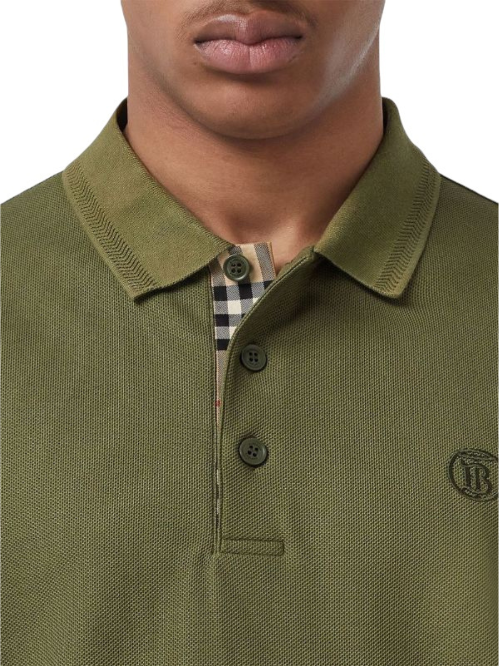 Burberry Monogram TB Polo - Olive Green