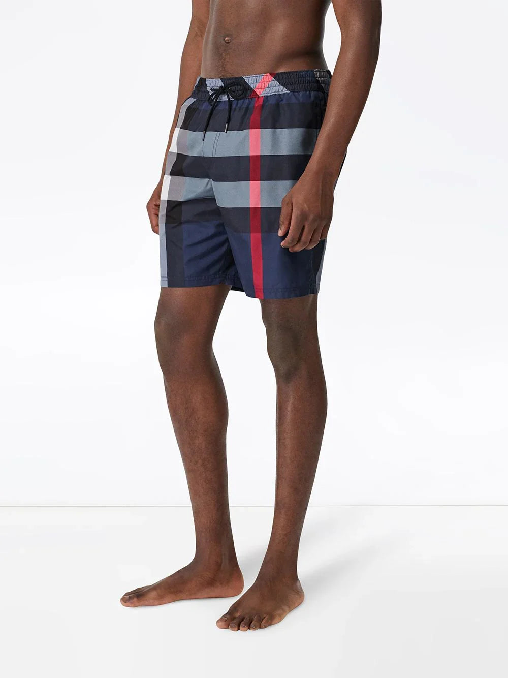 Burberry Big Check Swim Shorts - Navy Blue