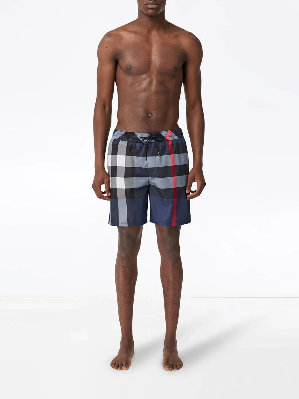 Burberry Big Check Swim Shorts - Navy Blue