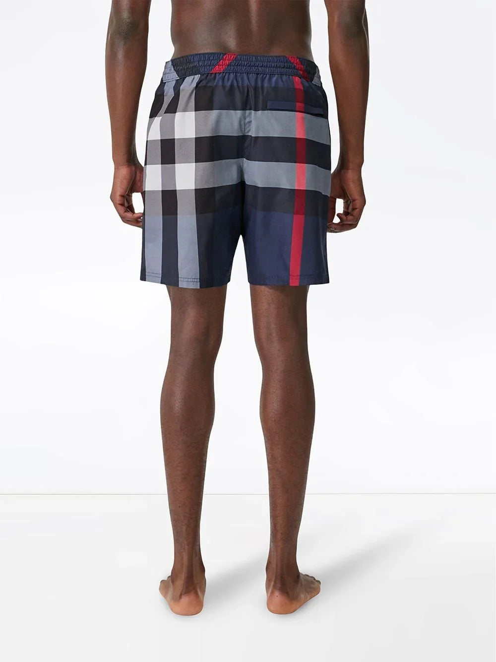 Burberry Big Check Swim Shorts - Navy Blue