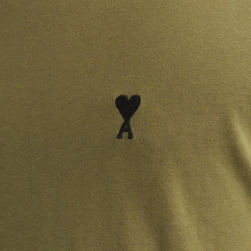 Ami Paris Black Heart Light Cotton T-Shirt - Bronze