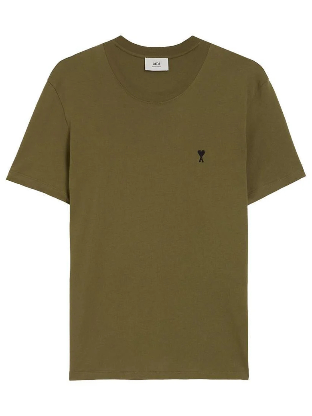 Ami Paris Black Heart Light Cotton T-Shirt - Bronze